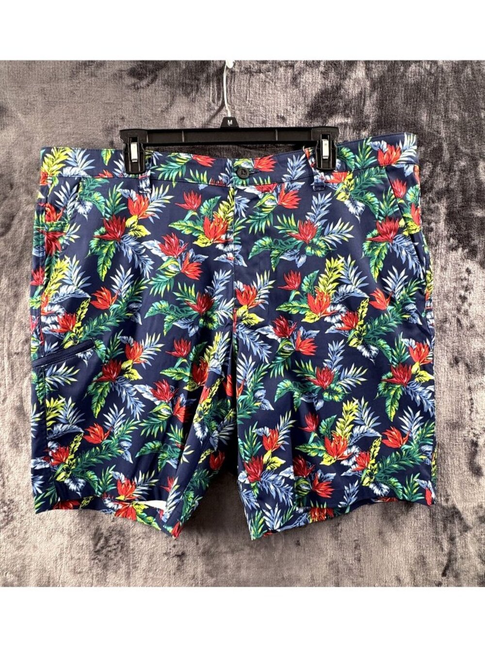 Hawke & Co 1958 Men's 40W Tropical Performance Hybrid Golf Shorts Blue Floral